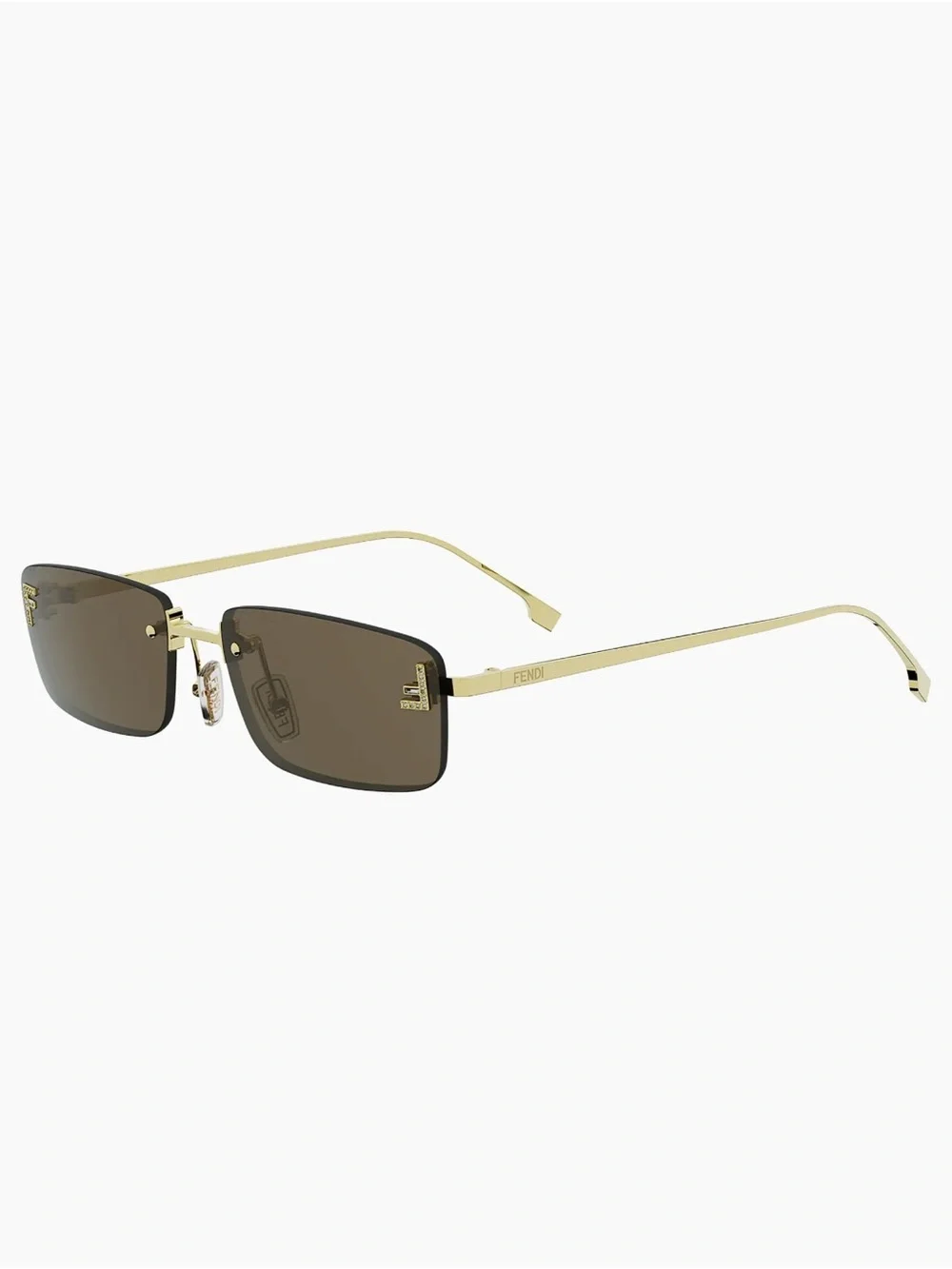 New Fendi FE4172US 32E Gold Brown Sunglasses Authentic